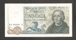 Italia - Banconota Non Circolata AUNC Da 5000 Lire "Colombo 2° Tipo" P-102a - 1971 #19 - 5000 Liras