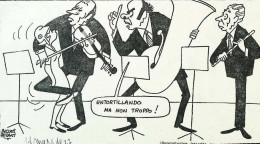 ► Coupure De Presse  Quotidien Le Figaro Jacques Faisant 1977  ORCHESTRE  Marchais  Mitterrand Entortillando - 1950 - Oggi