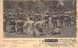 Nouvelle Calédonie - Canaques Dansant Le Pilou Pilou - Danse Guerrière - Café Jouve -  Carte Postale Ancienne - New Caledonia