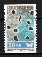 Sweden 2007 - Papillon, Détail Aile  - Used - Gebruikt