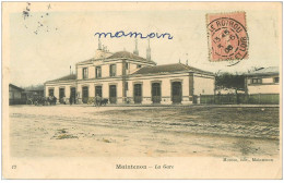28 MAINTENON. La Gare En Couleur 1906 - Maintenon