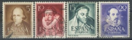 SPAIN,  1950/53, PERSONALITIES STAMPS COMPLETE SET OF 4, # 772/74, USED. - Gebraucht