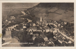 Unzmarkt - Fliegeraufnahme , Bahnpost Bruck An Der Mur - Unzmarkt Zug 517 - Judendorf-Strassengel