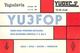 Yugoslavia Radio Amateur QSL Post Card Y03CD YU3FOP - Amateurfunk