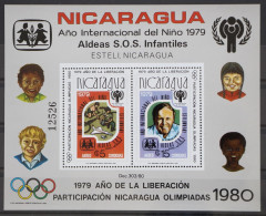 Nicaragua Block 110 A Postfrisch Olympia 1980 Lake Placid / Moskau #GD496 - Nicaragua