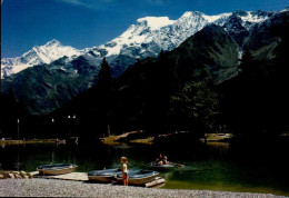 LES CONTAMINES MONTJOIE    ( HAUTE-SAVOIE )    LE LAC DE L ' ETAPE ET LE MASSIF DU MONT-BLANC - Les Contamines-Montjoie