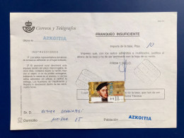 España Spain 1998, ATM IV CENETENARIO FELIPE II, DOCUMENTO POSTAL FRANQUEO INSUFICIENTE 10 PTS, EPELSA, RARO!!! - Automatenmarken [ATM]