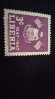 LİBERYA--1947   3  C      DAMGASIZ - Liberia