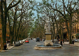 Automobiles - Aix En Provence - Le Cours Mirabeau. Au Premier Plan Statue Du Roy René - Carte Neuve - CPM - Voir Scans R - PKW