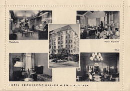 Wien - Hotel Erzherzog Rainer , Kartenbrief - Wien Mitte