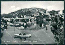 Macerata Fiastra Lago Di San Lorenzo Al Fiume Barca Foto FG Cartolina KF1794 - Macerata