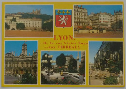 LYON (69/Rhône) - Rue Victor Hugo Aux Terreaux Via Bellecour Et Rue République / Blason Ville Lyon - Lyon 2