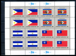 Verenigde Naties : Flag Series 365/380  In Vel/en Feuillet                     - Nuovi