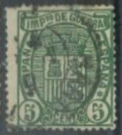 SPAIN,  1875, COAT OF ARM STAMP, # MR3, USED. - Used Stamps