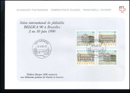 Zwitserland - Salon International De Philatélie BELGICA 90                                  - Cartas & Documentos