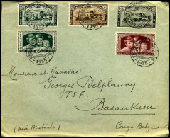 België Brief Naar Belgisch Congo, 1935 Met 404, 405 + 407/09 - Storia Postale