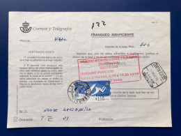 España Spain 1998, ATM OEXPO LISBOA 98, DOCUMENTO POSTAL FRANQUEO INSUFICIENTE 110 PTS, EPELSA, RARO!!! - Machine Labels [ATM]