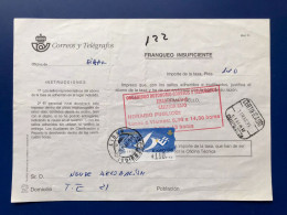 España Spain 1998, ATM OEXPO LISBOA 98, DOCUMENTO POSTAL FRANQUEO INSUFICIENTE 110 PTS, EPELSA, RARO!!! - Timbres De Distributeurs [ATM]