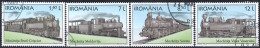 Romania, 2018, USED, CTO,            Locomotives - Steam Locomotives,  Mi. Nr. 7439-42 - Gebruikt