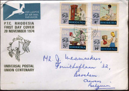 Rhodesia - Cover To Berchem, Belgium - Rhodésie (1964-1980)