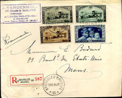België - 407/09 + 406 Op Brief Van Bruxelles Naar Mons - Storia Postale