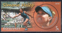 Romania, 2018, USED, CTO,            Simona Halep, Tennis Star,  Mi. Nr. 7444 - Used Stamps