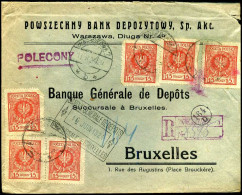 Polen - Cover  To Bruxelles, Belgium - Banque Générale De Dépôts  - Brieven En Documenten