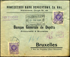 Polen - Cover  To Bruxelles, Belgium - Banque Générale De Dépôts  - Briefe U. Dokumente