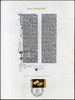België - 1862 Op Bladzijde Uit De 42-lijnige Gutenbergbijbel 1452-55 - Lettres & Documents