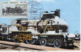 Locomotive - Type 220 'C' (1898) - Monaco 1v Maxi Carte - Prémier Jour D'Emission - Trenes