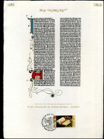 België - 1862 Op Bladzijde Uit De 42-lijnige Gutenbergbijbel 1452-55 - Lettres & Documents