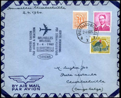 België - 850 + 1069 + 1114 Op 1° Verbinding Per Straalvliegtuig Brussel-Elisabethstad -- SABENA - Lettres & Documents