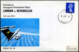 Great-Britain - Cover Carried On Inaugural Scheduled Flight London To Seychelles - Cartas & Documentos