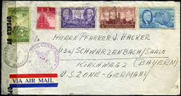 USA - Coverfront To Schwarzenbach, U.S. Zone Germany -- U.S. Civil Censorship - Briefe U. Dokumente