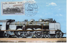 Locomotive - Type 231 'F' (1925) - Monaco 1v Maxi Carte - Prémier Jour D'Emission - Trenes