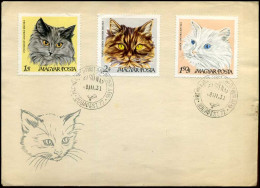 Magyar Posta  - FDC - Cats - Domestic Cats