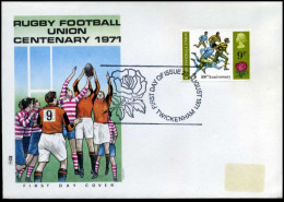 Great-Britain - FDC - Rugby Football Union Centenary 1971 - 1971-1980 Decimal Issues