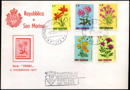 San Marino - FDC - Serie 'Fiori' - FDC