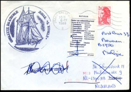 France - Cover  To Beveren, Belgium -- Goelette De L'école Naval "l'Etoille" - Covers & Documents
