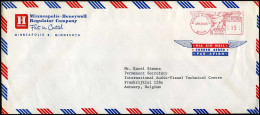 USA - Cover Antwerp, Belgium -- Minneapolis-Honeywell Regulator Company - Storia Postale
