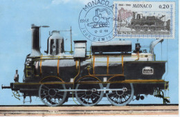 Locomotive - Type 030 'C' (1868) - Monaco 1v Maxi Carte - Prémier Jour D'Emission - Trenes