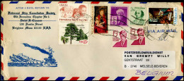USA - Cover To Mesele, Belgium  --  Universal Ship Cancellation Society - Lettres & Documents