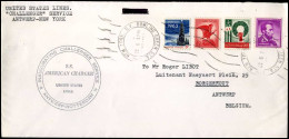 USA - Cover To Antwerp, Belgiium -- United STates Lines "Challenger" Service Antwerp-New York - Covers & Documents