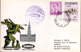 1ste Luchtverbinding Brussel - Douala (Cameroun) -- SABENA 2/12/1972 - Brieven En Documenten