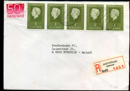 Aangetekende Cover Naar Kortrijk, België - Storia Postale