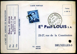 Postkaart Van Hollogne-aux-Pierres Naar Brussel - Strafport / Taxe - Lettres & Documents