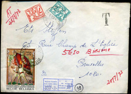 Cover Naar Brussel - Strafport / Taxe - TX67 + TX71 - Lettres & Documents