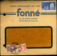 Cover Uit Frankrijk - Strafport / Taxe - TX35 + TX43 - "Fonné, Charleville" - Briefe U. Dokumente
