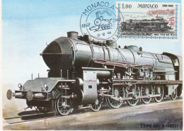 Locomotive - Type 241 'A'  (1932) - Monaco 1v Maxi Carte - Prémier Jour D'Emission - Trenes