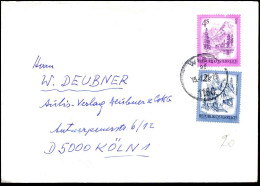 Cover To Köln, Germany - Briefe U. Dokumente